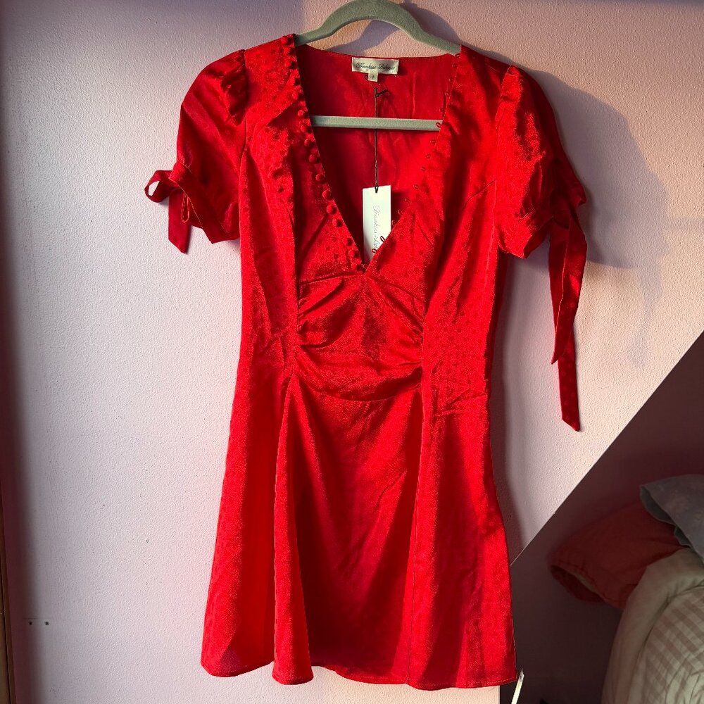 Red Mini Dress - spring dress - date night outfit - Picture 2 of 8